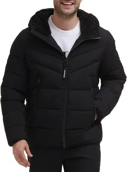 Куртка мужская Calvin Klein Winter Coat - Puffer Stretch Jacket XL Чорний CM155201