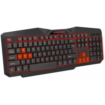 Клавіатура Esperanza Wired ILLUMINATED USB (англійська розкладка) Black/ Red