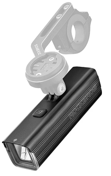 Lampa rowerowa przednia Rockbros  z powerbankiem 5000 mAh 1500 lm IPX6 RHL1500 Czarna (7381758550409)