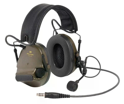 Активные тактические наушники 3M PELTOR ComTac XPI Headset, NATO (MT20H682FB-86), вертикальные с 1 аудиовыходом J11 NATO и микрофоном