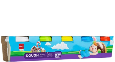 Паста пластилиновая Deli EH720-5 5 цветов 5 банок (6941798408989)