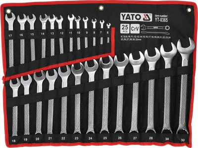 Ключі ріжково-накидні YATO YT-0365: М = 6-32 мм, набір 25 шт.