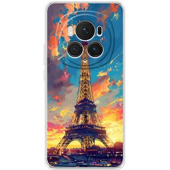Силиконовый Чехол с Картинкой для Huawei Honor Magic 6 Pro Принт (Париж, Эйфелева Башня) (62722-ysm038)