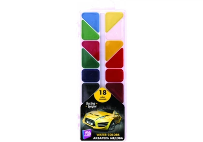 Краски акварельные медовые 18 цветов Racing League