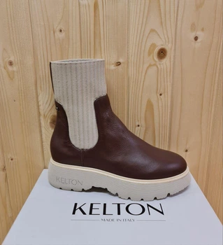 Сапоги женские Kelton зима кожа+стрейч 1113 37 Коричневый -