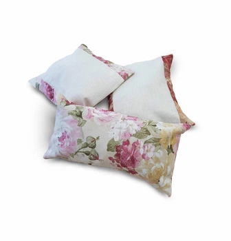 Комплект декоративных подушек молочные Firanka Flowers 31х28см 2шт 41х21см 1шт молочные с бежевым (п_0299)