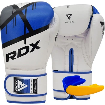 Боксерские перчатки RDX PU 16 унций Синие с капой в комплекте (656497)