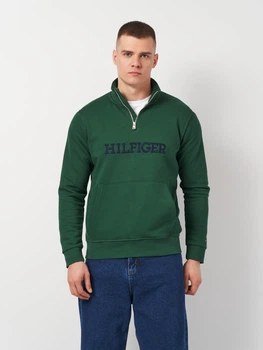 Толстовка на блискавці чоловіча Tommy Hilfiger 11392 M Зелена (smt2000000024141)