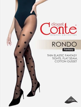 Колготи 20 Den жіночі Conte Ce Fantasy Rondo 4 р Графітові (4810226504239)