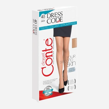 Колготи 40 Den жіночі Conte Dress Code 8С-45СПD, розмір 3, коричневі (4810226196335)