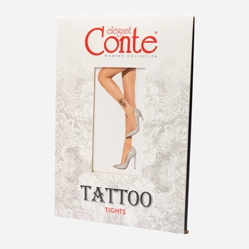 Колготи 20 Den жіночі Conte Elegant CE Fantasy Tattoo 20С-17СП-001 4 р Коричневі (4810226530528)