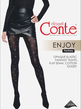 Колготи 60 Den жіночі Conte Elegant CE Fantasy Enjoy 19С-241СП 4 р Графітові (4810226550724)