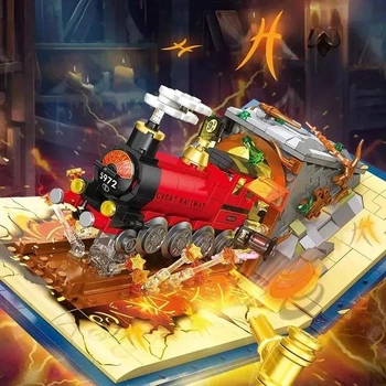 Конструктор-книжка JJ 9059 Гаррі Поттер "Чарівний Хогвартс-експрес" 889 деталей