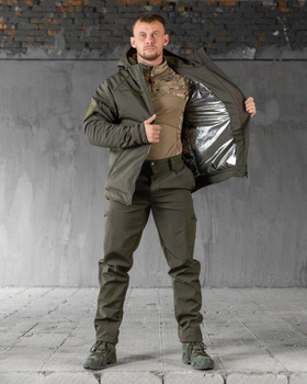 Тактичний зимовий костюм SoftShell Omni-Heat M олива (89502)