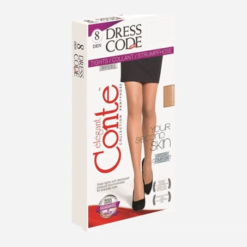 Колготи 8 Den жіночі Conte Collant Dress Code 2 р Коричневі (4810226142462)