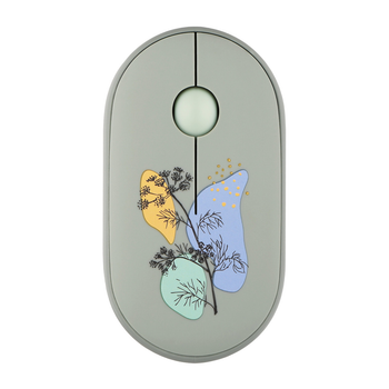 Мышка компьютерная беспроводная 2E MF300 FLORA:DILL Silent WL BT с принтом