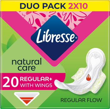 Прокладки гігієнічні Libresse Natural Care 4 краплі 20 шт (7322540137613)