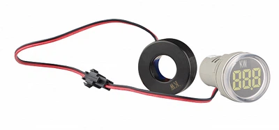 Ваттметр цифровой 26/45 кВт 230/400V AC тип А ø22мм круглый белый [A0190010207] U-ADM-W АСКО