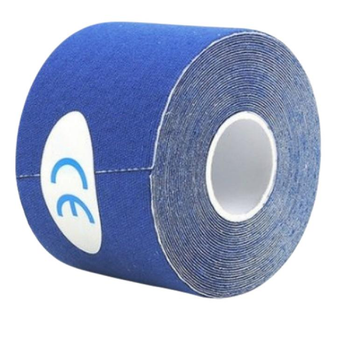 Тейп Кінезіо Kinesiology Tape кінезіологічна стрічка синій 5 см