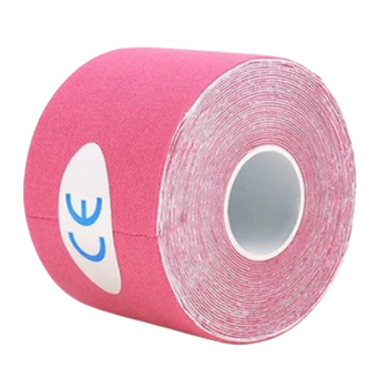 Тейп Кінезіо Kinesiology Tape кінезіологічна стрічка рожевий 5 см