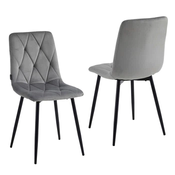 Комплект з Чотирьох М'яких Крісел Just Relax "Padua Light Grey" з Сірим оксамитом для дому, для кухні