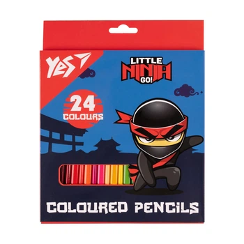 Карандаши цветные 24 цв Ninja синий YES (290743)