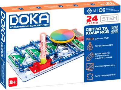 Конструктор электронный DOKA Свет и цвет RGB (D70700)