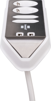 Przedłużacz Brennenstuhl Estilo 4 gniazda 2 porty USB 2 m White (1153590420)