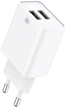 Зарядное устройство сетевое Piko TC-24 2хUSB 2.4A 12W Белое (1283126598432)