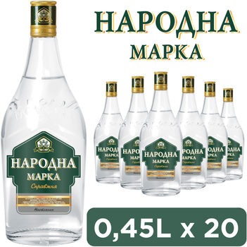 Упаковка настойки Народна Марка Настоящая 0.45 л 35% х 20 шт. (4820229032981B)