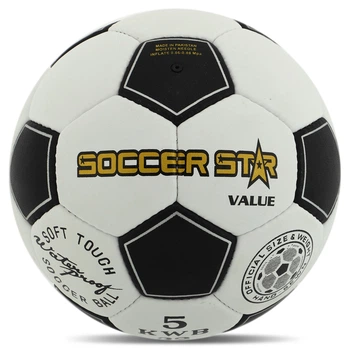 М'яч футбольний SOCCER STAR SOFT TOUCH VALUE FB-6033 №5 біло-чорний