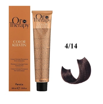 Безаммиачная крем-краска для волос Fanola Oro Therapy №4/14 Cacao 100 мл