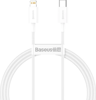 Зарядний кабель Baseus Superior Series Type-C to Lightning PD 20W 2m White (CATLYS-C02)