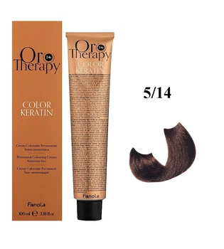 Безаммиачная крем-краска для волос Fanola Oro Therapy №5/14 Extra Bitter Chocolate 100 мл