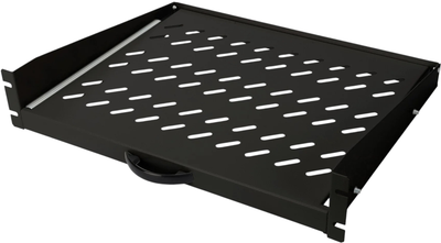 Полиця для серверної шафи висувна Digitus DN-19 TRAY-2-450-SW Extendible rack shelf 2U 48.3 cm 19" Black (4016032444220)