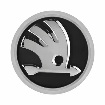 Значок Шкода Skoda 79 мм Емблема Octavia Tour, A5, Fabia, Rapid логотип шильдик Фабия Октавия значки