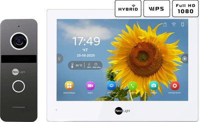 Комплект видеодомофона NeoLight Alpha Hybrid HD Kit Graphite