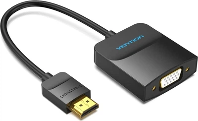 Переходник Vention HDMI M -> VGA F, 1080P 60Гц, 3.5мм Audio, кабель 0.15 м (42154_WV)