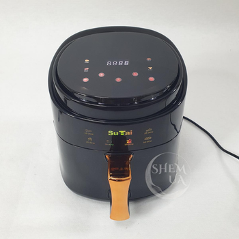 Электрическая аэрофритюрница Air Fryer Su Tai, мультипечь для приготовления без масла 8 литров Черная SSPT-865