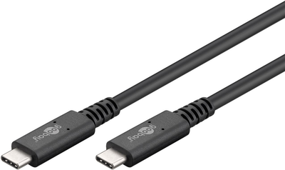 Кабель Goobay USB 4.0 Gen 3x2 штекер USB-C - штекер USB-C 100 W Black 1 м (4040849602009)