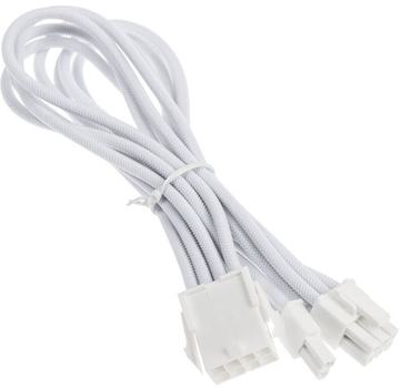 Kabel SilverStone przedłużający do zasilacza SST-PP07E-PCI8W-V2 PCIe 8pin 6+2 White 0.3 m (4710679815305)