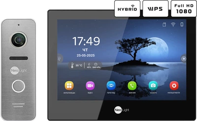 Комплект видеодомофона NeoLight Alpha Hybrid HD Kit B SilverP