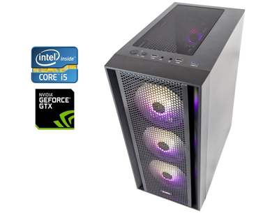 Игровой ПК Aura Tower / Intel Core i5-8400 (6 ядер по 2.8 - 4.0 GHz) / 16 GB DDR4 / 256 GB SSD M.2 + 500 GB HDD / nVidia GeForce GTX 1070 Ti, 8 GB GDDR5, 256-bit / Win 10 б/у