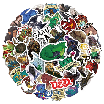 Стикерпак Набор наклеек GeekLand DnD Подземелье и драконы Dungeons&Dragons 50 штук 2396643384