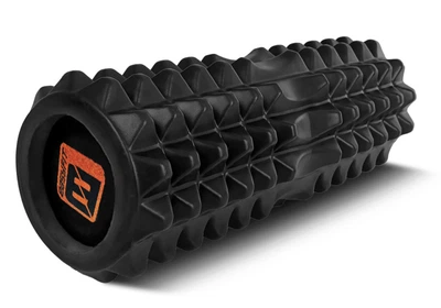 Масажний ролик EF Solid Roller 33х13 см чорний (ролер, валик, циліндр для МФР та йоги, масажер для спини, ніг, рук, шиї) WS-GR1.2s-Bk