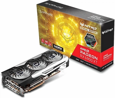 Видеокарта Sapphire NITRO+ AMD Radeon RX 6900 XT, 256-бит, HDMI 2.1/DP, 16GB GDDR6, RDNA 2, DirectX 12 Ultimate, OC Graphics Card (RX 6900 XT)