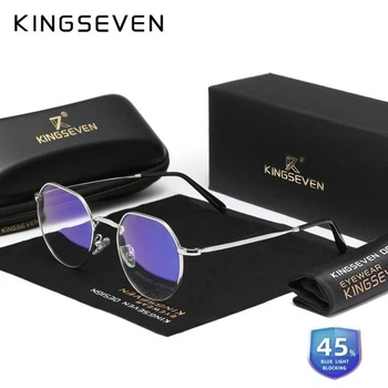 Очки компьютерные Blue Blocker для мужчин и женщин KINGSEVEN 4527 Silver