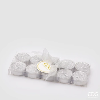 Свічка (комплект 10шт.) EDG TEALIGHT GLIT.CF10PZ silver (615379-020)
