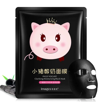 Маска тканинна йогуртова чорна Images Piggy Yogurt Refreshing Black 25г