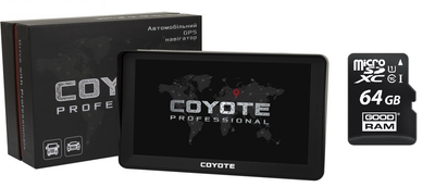 GPS Навігатор COYOTE 820 TORR PRO 1gb 16gb на Андроїд GPS з Wifi для легкового та вантажного транспорту TIR-ADR + MicroSD карта пам'яті 64GB